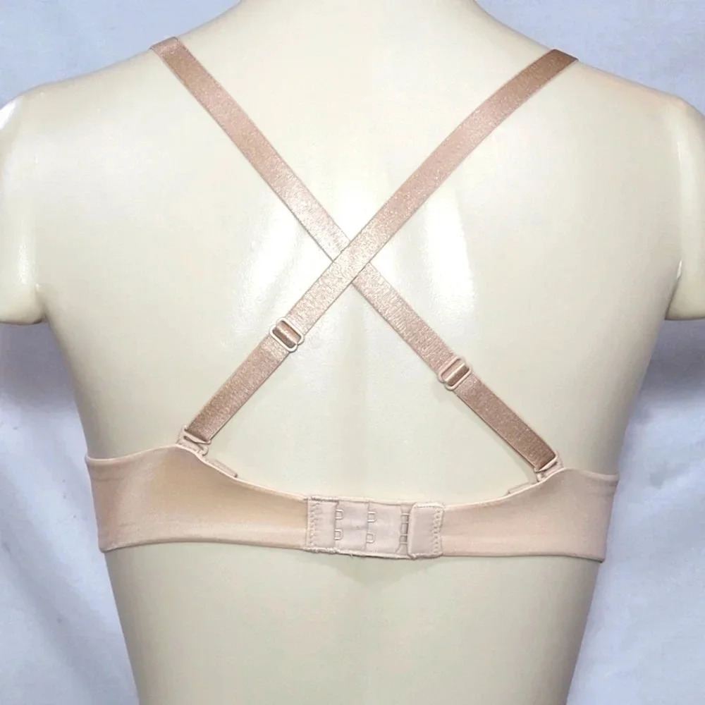 34A Lily of France 2175300 Smooth & Sleek Push Up Underwire Bra Nude New with T - Picture 5 of 5